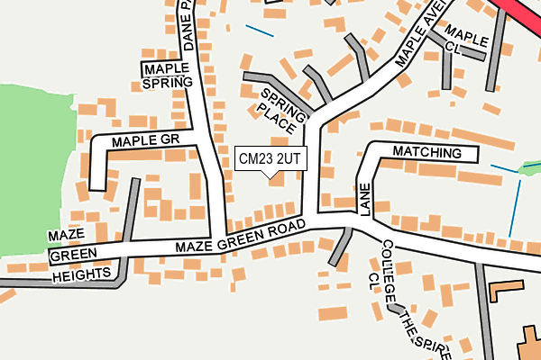 CM23 2UT map - OS OpenMap – Local (Ordnance Survey)