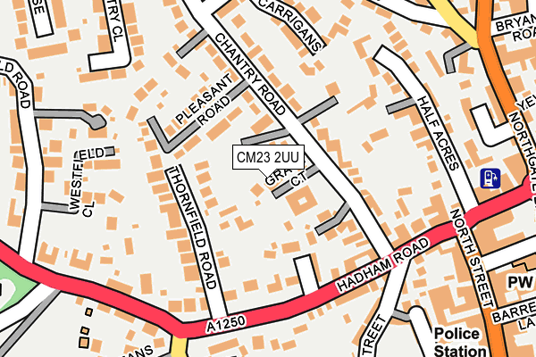 CM23 2UU map - OS OpenMap – Local (Ordnance Survey)