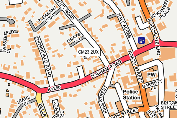 CM23 2UX map - OS OpenMap – Local (Ordnance Survey)