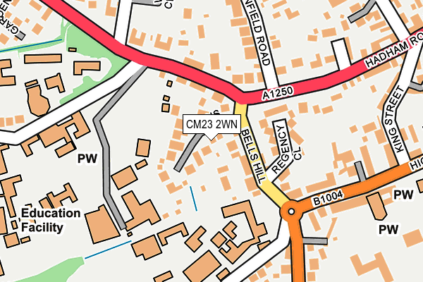 CM23 2WN map - OS OpenMap – Local (Ordnance Survey)