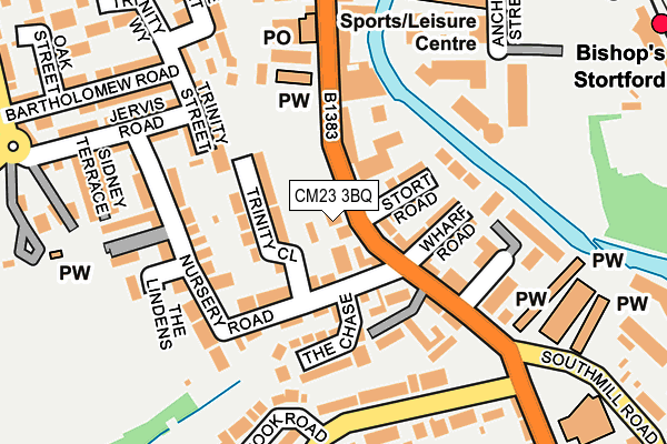 CM23 3BQ map - OS OpenMap – Local (Ordnance Survey)