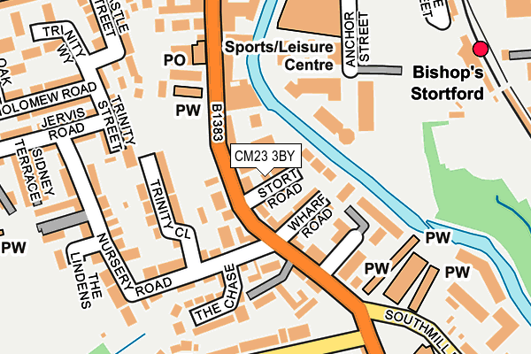 CM23 3BY map - OS OpenMap – Local (Ordnance Survey)