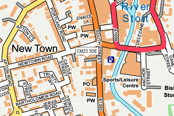 CM23 3DE map - OS OpenMap – Local (Ordnance Survey)