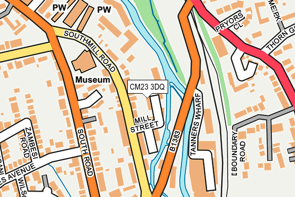 CM23 3DQ map - OS OpenMap – Local (Ordnance Survey)