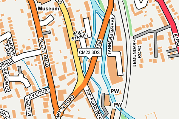 CM23 3DS map - OS OpenMap – Local (Ordnance Survey)