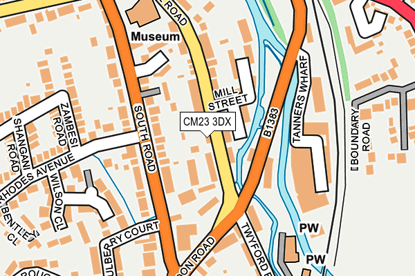 CM23 3DX map - OS OpenMap – Local (Ordnance Survey)