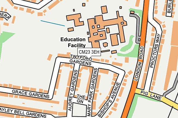 CM23 3EH map - OS OpenMap – Local (Ordnance Survey)