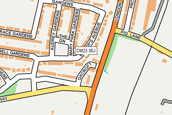 CM23 3EJ map - OS OpenMap – Local (Ordnance Survey)