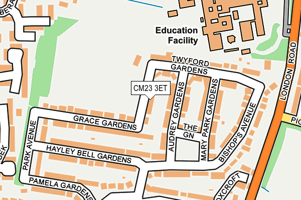 CM23 3ET map - OS OpenMap – Local (Ordnance Survey)