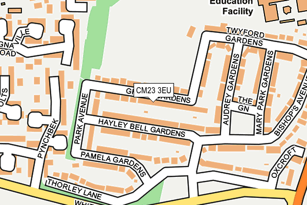 CM23 3EU map - OS OpenMap – Local (Ordnance Survey)
