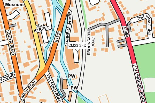 CM23 3FD map - OS OpenMap – Local (Ordnance Survey)