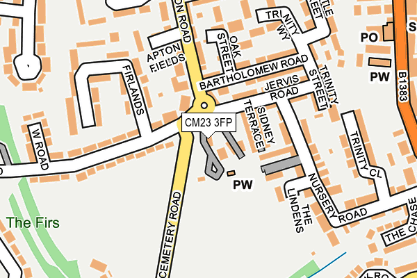 CM23 3FP map - OS OpenMap – Local (Ordnance Survey)