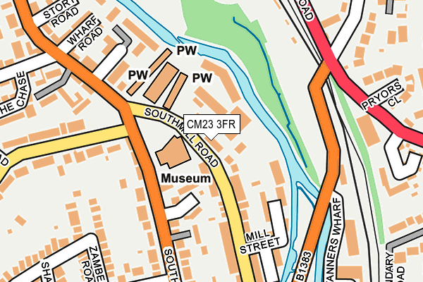 CM23 3FR map - OS OpenMap – Local (Ordnance Survey)