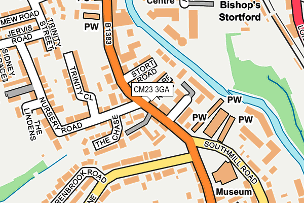 CM23 3GA map - OS OpenMap – Local (Ordnance Survey)