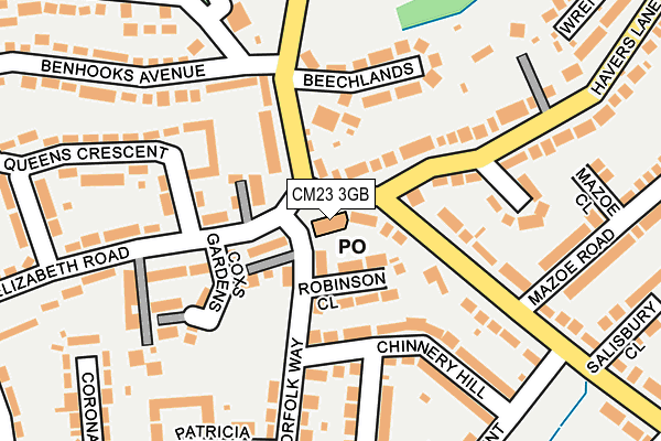 CM23 3GB map - OS OpenMap – Local (Ordnance Survey)
