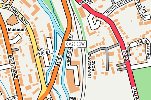 CM23 3GW map - OS OpenMap – Local (Ordnance Survey)