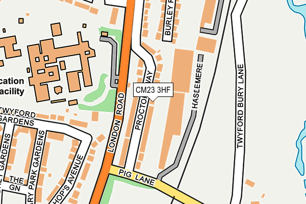 CM23 3HF map - OS OpenMap – Local (Ordnance Survey)