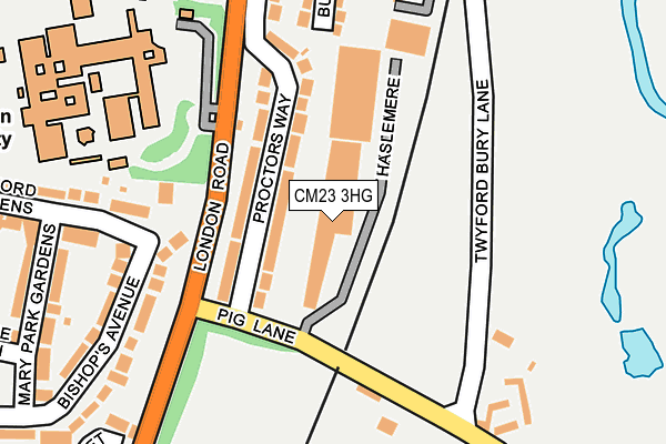 CM23 3HG map - OS OpenMap – Local (Ordnance Survey)