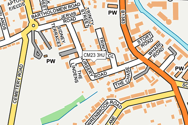 CM23 3HJ map - OS OpenMap – Local (Ordnance Survey)
