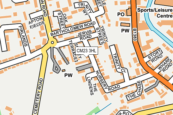 CM23 3HL map - OS OpenMap – Local (Ordnance Survey)