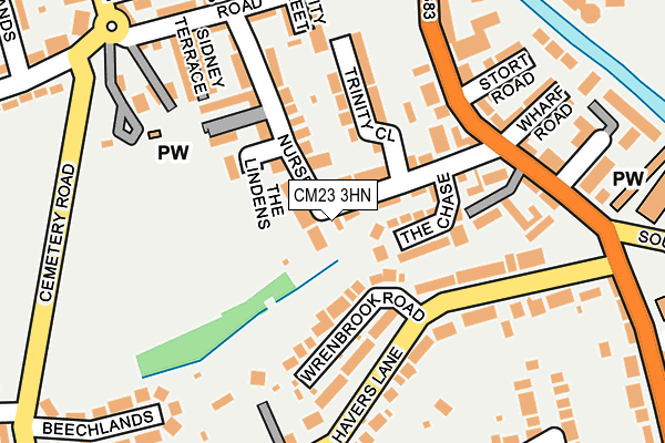 CM23 3HN map - OS OpenMap – Local (Ordnance Survey)