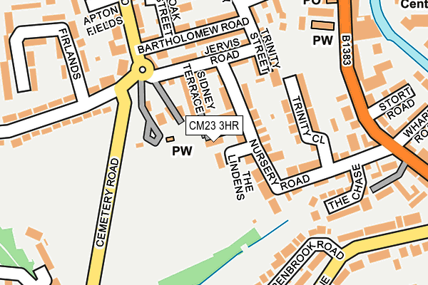 CM23 3HR map - OS OpenMap – Local (Ordnance Survey)