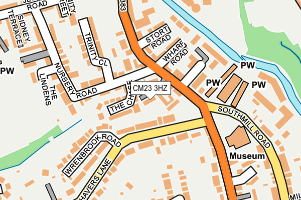 CM23 3HZ map - OS OpenMap – Local (Ordnance Survey)