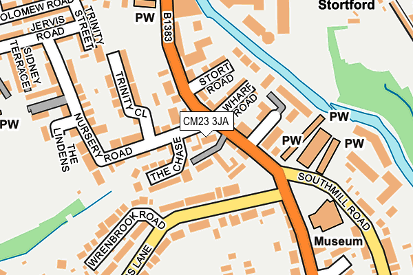CM23 3JA map - OS OpenMap – Local (Ordnance Survey)