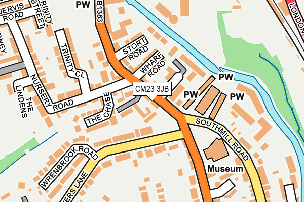 CM23 3JB map - OS OpenMap – Local (Ordnance Survey)
