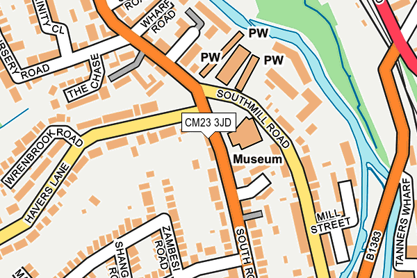 CM23 3JD map - OS OpenMap – Local (Ordnance Survey)