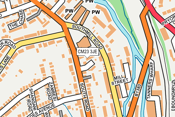 CM23 3JE map - OS OpenMap – Local (Ordnance Survey)