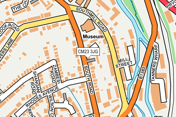 CM23 3JG map - OS OpenMap – Local (Ordnance Survey)