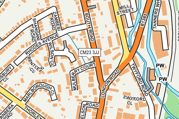 CM23 3JJ map - OS OpenMap – Local (Ordnance Survey)