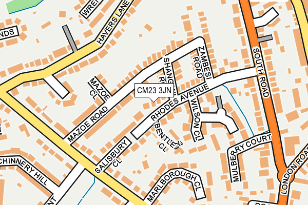 CM23 3JN map - OS OpenMap – Local (Ordnance Survey)