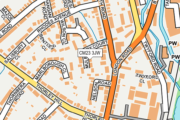 CM23 3JW map - OS OpenMap – Local (Ordnance Survey)