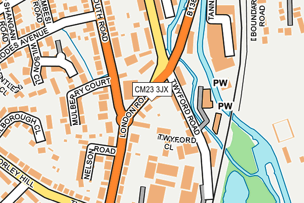 CM23 3JX map - OS OpenMap – Local (Ordnance Survey)