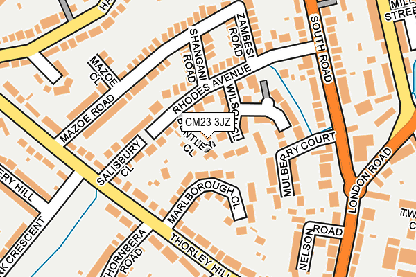 CM23 3JZ map - OS OpenMap – Local (Ordnance Survey)