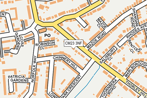 CM23 3NF map - OS OpenMap – Local (Ordnance Survey)