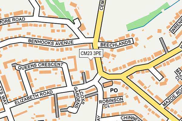 CM23 3PE map - OS OpenMap – Local (Ordnance Survey)