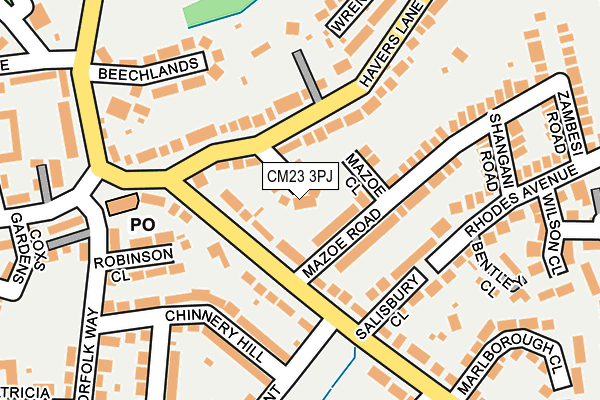 CM23 3PJ map - OS OpenMap – Local (Ordnance Survey)