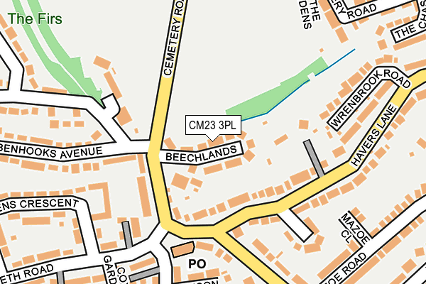 CM23 3PL map - OS OpenMap – Local (Ordnance Survey)