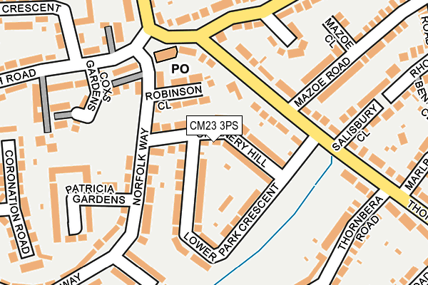 CM23 3PS map - OS OpenMap – Local (Ordnance Survey)