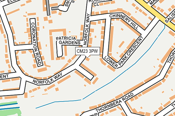 CM23 3PW map - OS OpenMap – Local (Ordnance Survey)