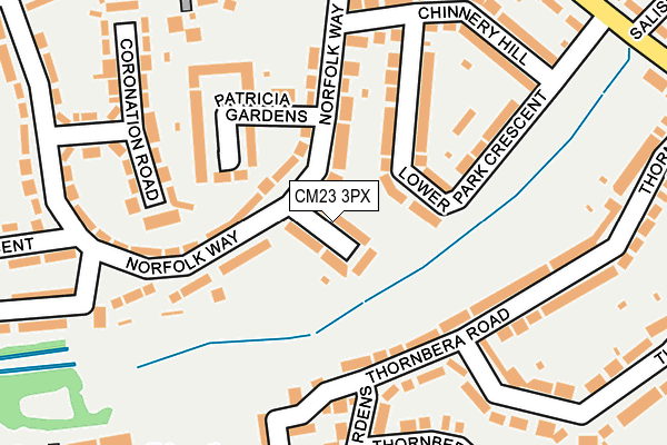 CM23 3PX map - OS OpenMap – Local (Ordnance Survey)