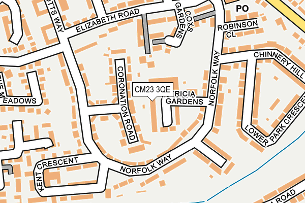 CM23 3QE map - OS OpenMap – Local (Ordnance Survey)
