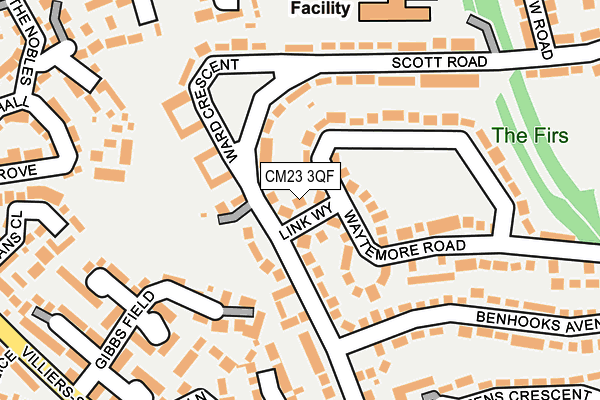 CM23 3QF map - OS OpenMap – Local (Ordnance Survey)