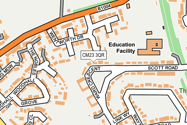 CM23 3QR map - OS OpenMap – Local (Ordnance Survey)