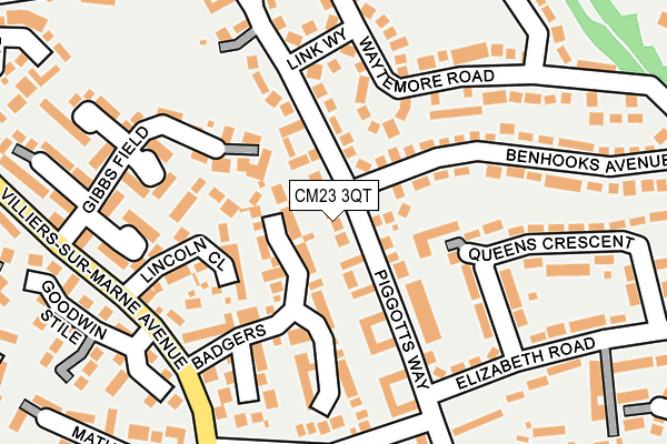 CM23 3QT map - OS OpenMap – Local (Ordnance Survey)