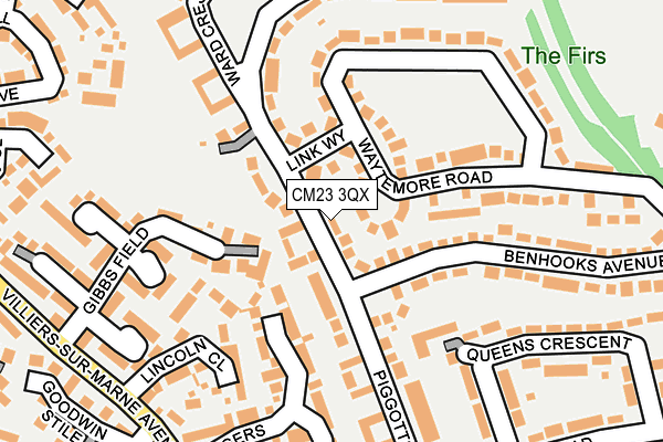 CM23 3QX map - OS OpenMap – Local (Ordnance Survey)