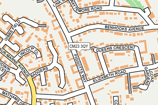 CM23 3QY map - OS OpenMap – Local (Ordnance Survey)